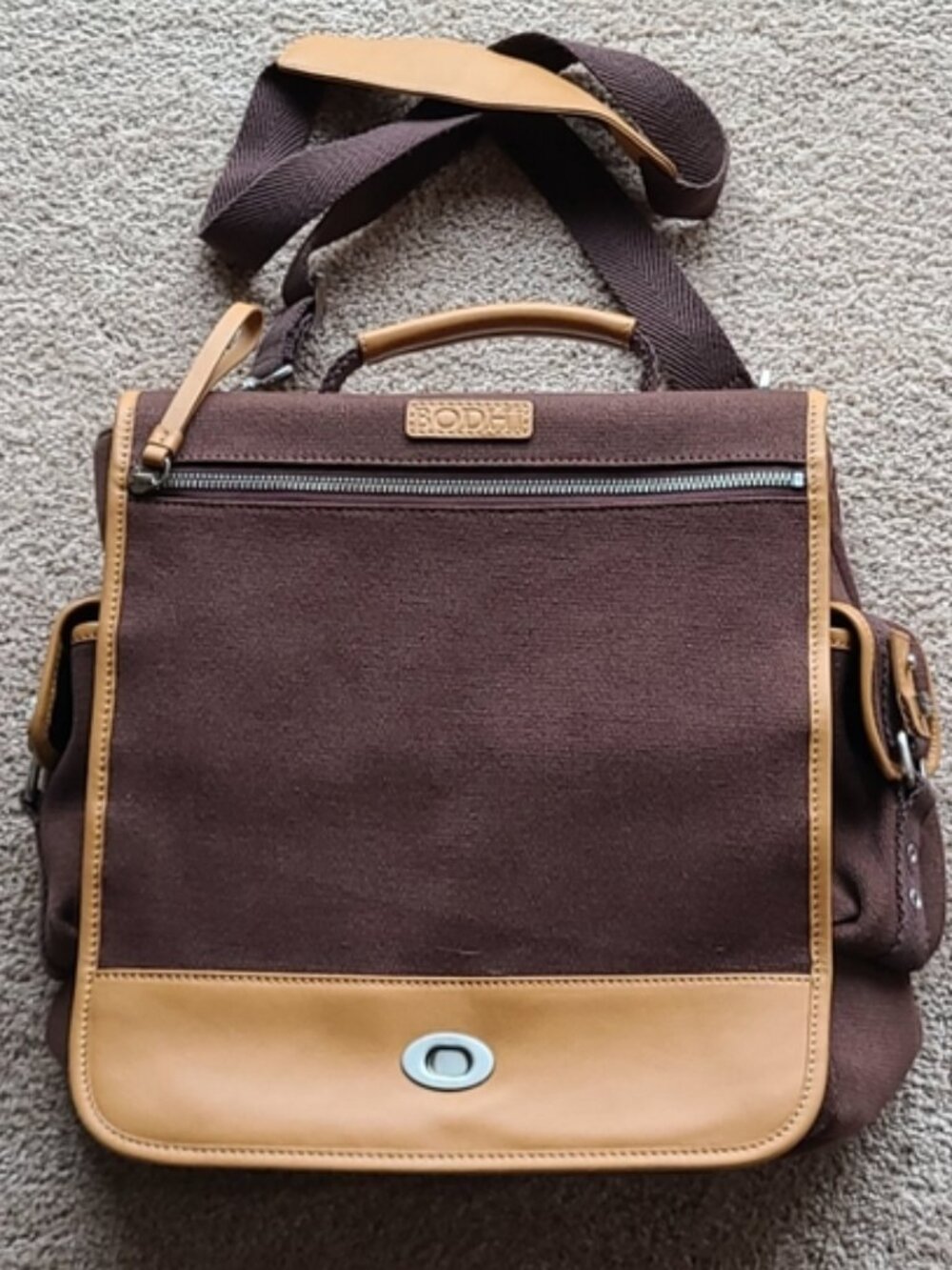 BODHI 🤎 Canvas & Leather Laptop Travel / Commuter Bag